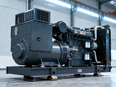 Large open-frame generator set for industrial manufacturing