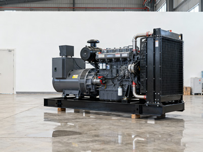 Open generator set with control panel
